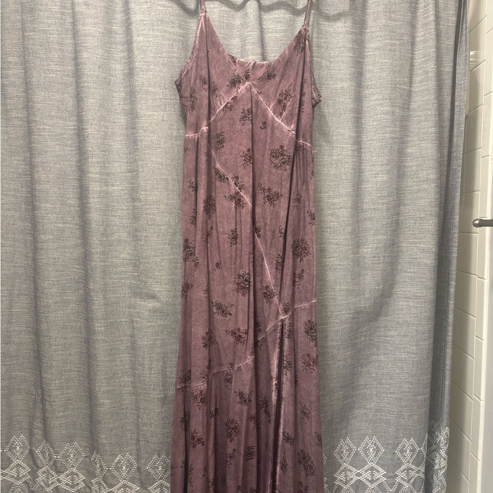 Lucky Brand Floral Purple Maxi Dress